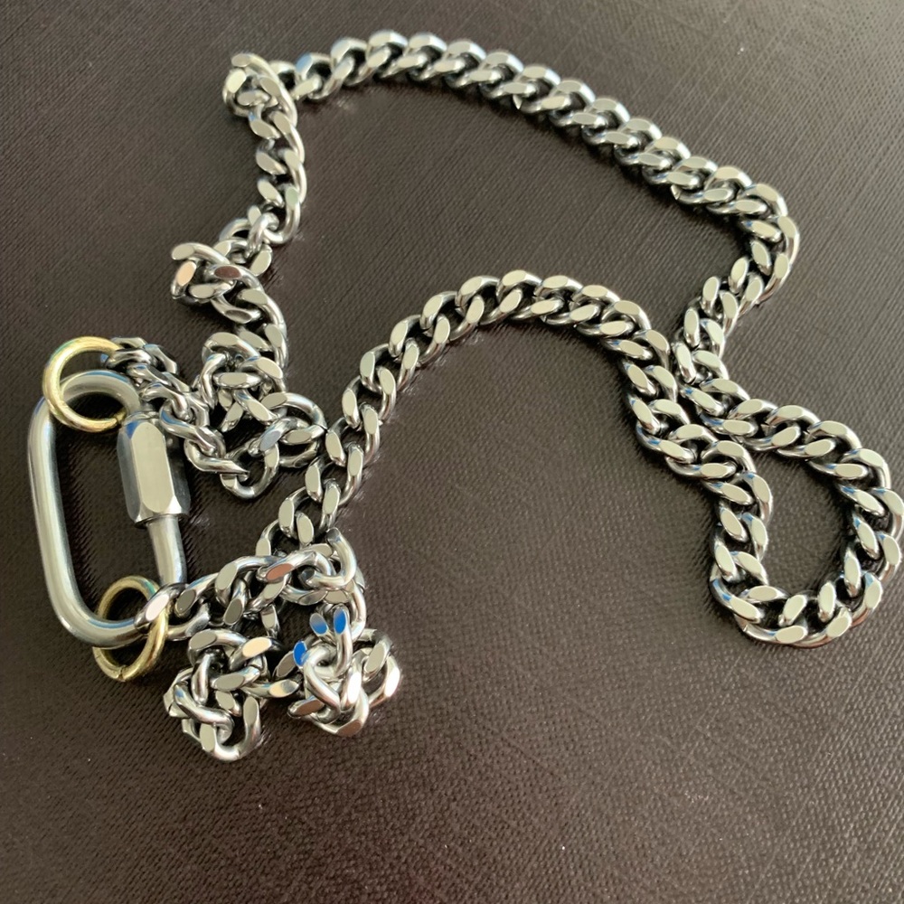 OBO: Flat curb chain necklace